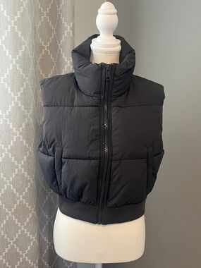 Garage Black Puffer Vest